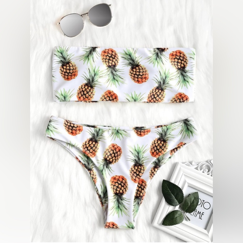 Pineapple Print Bikini Set